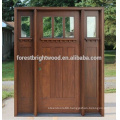 Two Side Lite Solid Wood Door Malaysia Wood Door Design with Glass